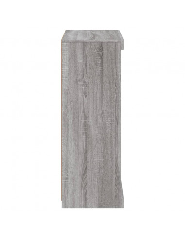 Credenza con Luci LED Grigio Sonoma 60,5x37x100 cm