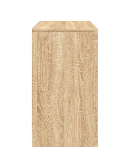 Credenza con Luci LED Rovere Sonoma 60,5x37x67 cm