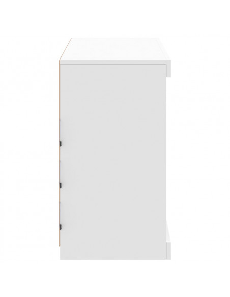 Credenza con Luci LED Bianca 81x37x67 cm