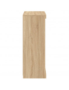 Credenza con Luci LED Rovere Sonoma 60,5x37x100 cm 2