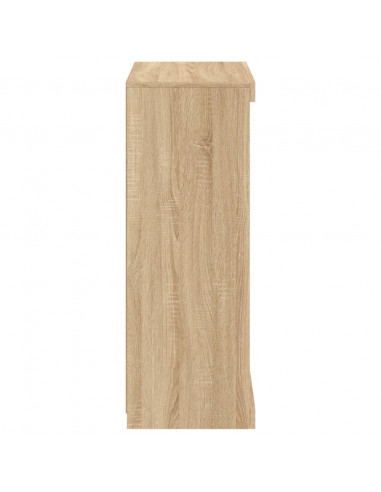 Credenza con Luci LED Rovere Sonoma 60,5x37x100 cm