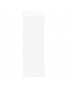 Credenza con Luci LED Bianca 81x37x100 cm 2