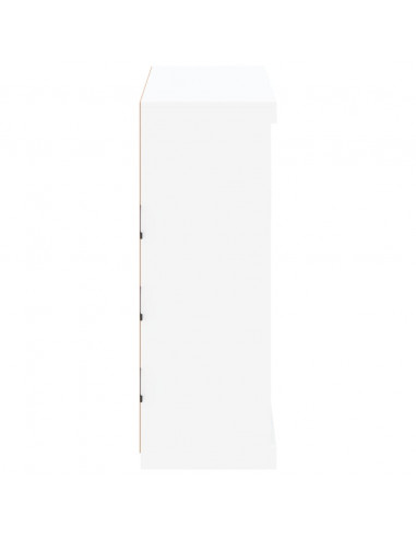 Credenza con Luci LED Bianca 81x37x100 cm