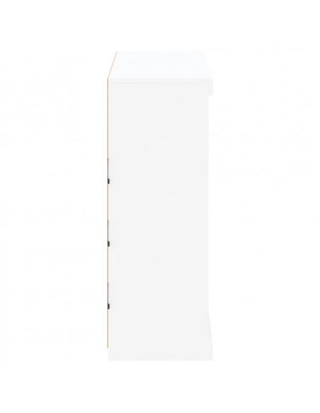 Credenza con Luci LED Bianca 81x37x100 cm