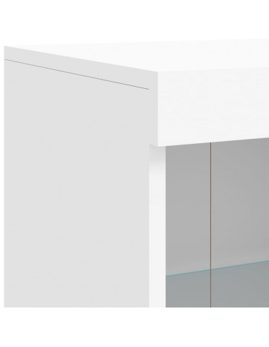 Credenza con Luci LED Bianca 81x37x100 cm