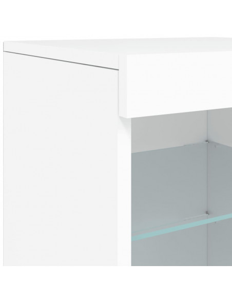 Credenza con Luci LED Bianca 41x37x67 cm