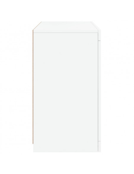 Credenza con Luci LED Bianca 60,5x37x67 cm