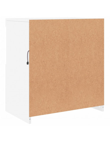 Credenza con Luci LED Bianca 60,5x37x67 cm