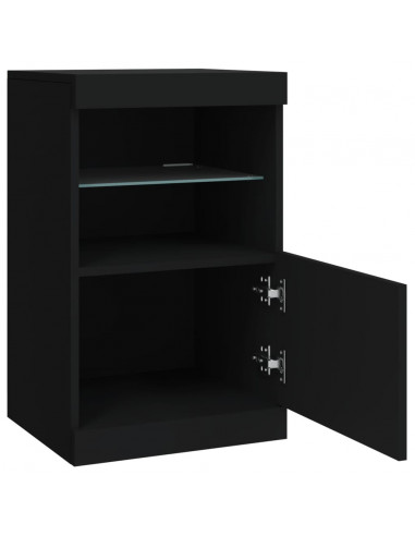 Credenza con Luci LED Nera 41x37x67 cm