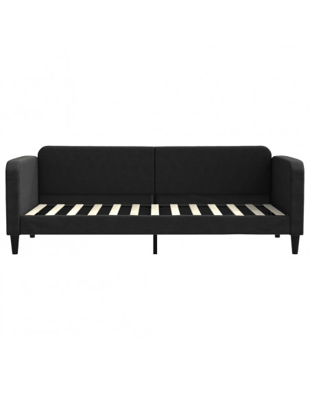 Letto da Giorno Nero 80x200 cm in Tessuto