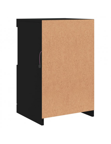 Credenza con Luci LED Nera 41x37x67 cm