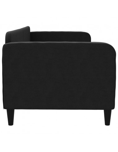 Letto da Giorno Nero 80x200 cm in Tessuto