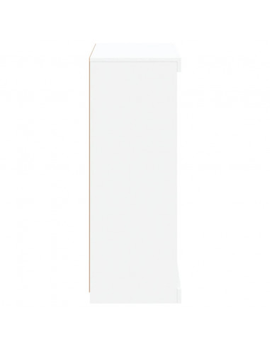 Credenza con Luci LED Bianca 60,5x37x100 cm