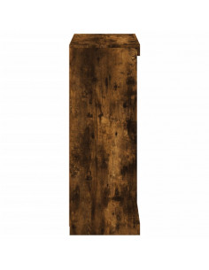 Credenza con Luci LED Rovere Fumo 60,5x37x100 cm 2