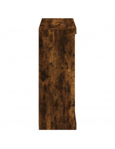 Credenza con Luci LED Rovere Fumo 81x37x100 cm 2