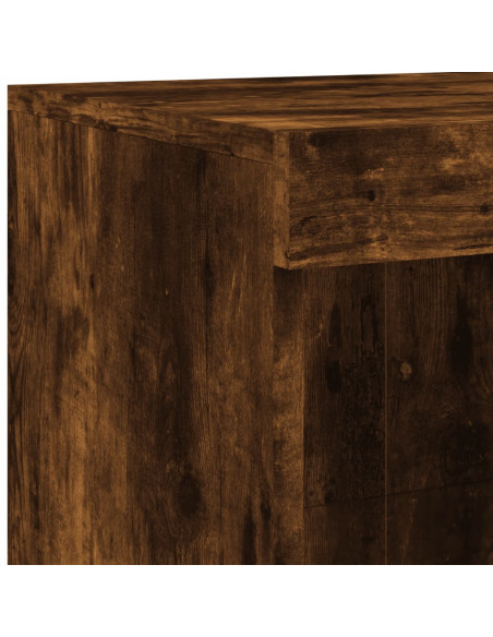 Credenza con Luci LED Rovere Fumo 81x37x100 cm