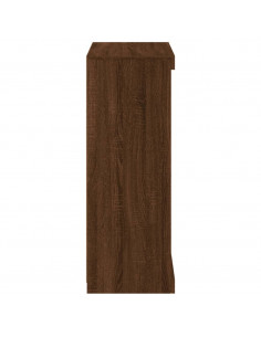 Credenza con Luci LED Rovere Marrone 60,5x37x100 cm 2