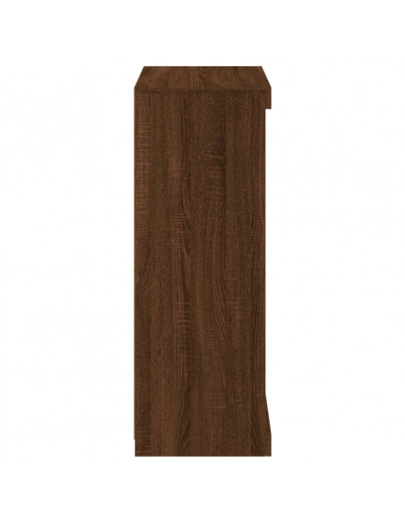 Credenza con Luci LED Rovere Marrone 60,5x37x100 cm