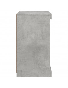 Credenza con Luci LED Grigio Cemento 41x37x67 cm 2