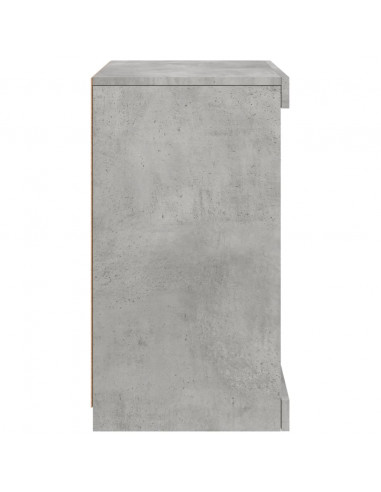 Credenza con Luci LED Grigio Cemento 41x37x67 cm