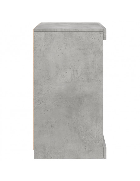 Credenza con Luci LED Grigio Cemento 41x37x67 cm