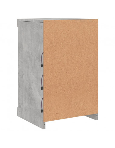 Credenza con Luci LED Grigio Cemento 41x37x67 cm