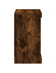 Credenza con Luci LED Rovere Fumo 60,5x37x67 cm 2