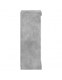 Credenza con Luci LED Grigio Cemento 41x37x100 cm 2