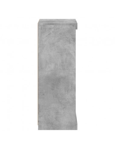 Credenza con Luci LED Grigio Cemento 41x37x100 cm