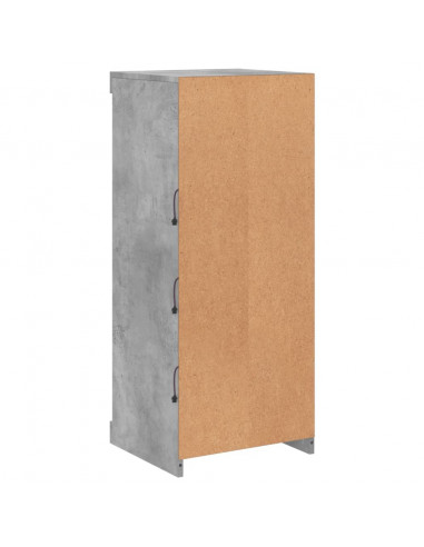 Credenza con Luci LED Grigio Cemento 41x37x100 cm