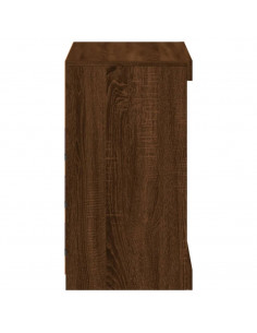 Credenza con Luci LED Rovere Marrone 60,5x37x67 cm 2