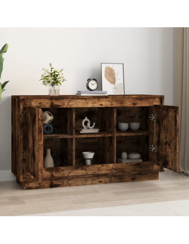 Credenza Rovere Fumo 102x35x60 cm in Legno Multistrato