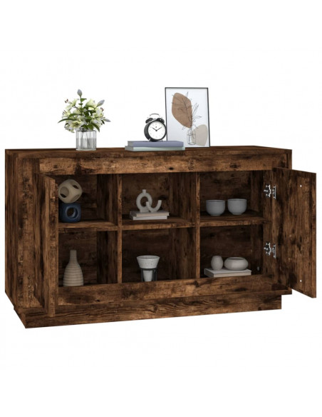 Credenza Rovere Fumo 102x35x60 cm in Legno Multistrato