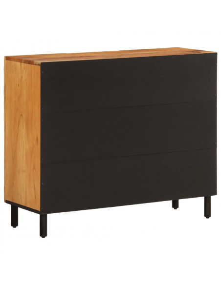 Credenza 90x33x75 cm in Legno Massello di Acacia