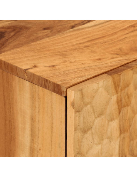 Credenza 90x33x75 cm in Legno Massello di Acacia
