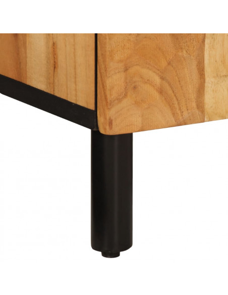 Credenza 90x33x75 cm in Legno Massello di Acacia