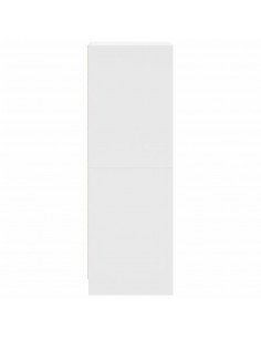 Credenza con Ante in Vetro Bianca 35x37x109 cm 2