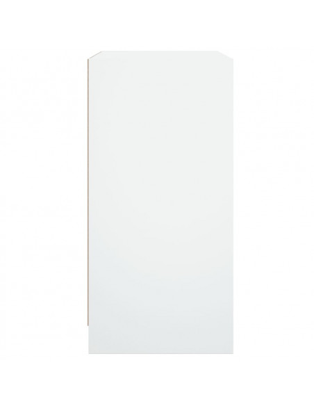 Mobile con Ante in Vetro Bianco 68x37x75,5 cm