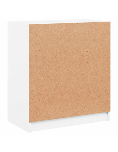 Mobile con Ante in Vetro Bianco 68x37x75,5 cm