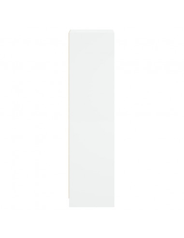 Credenza con Anta in Vetro Bianca 35x37x142 cm