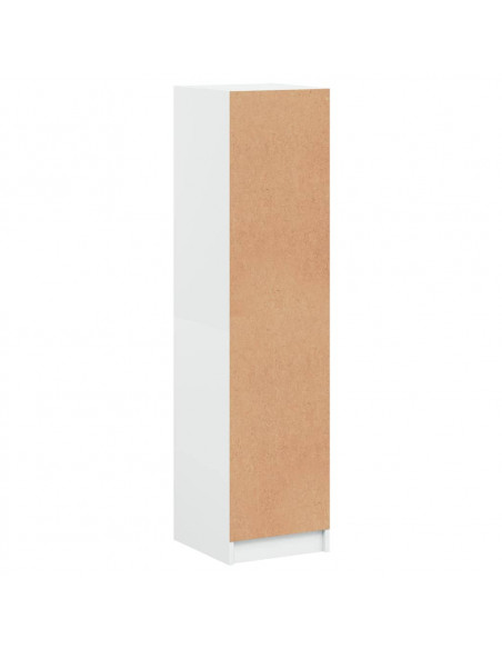 Credenza con Anta in Vetro Bianca 35x37x142 cm