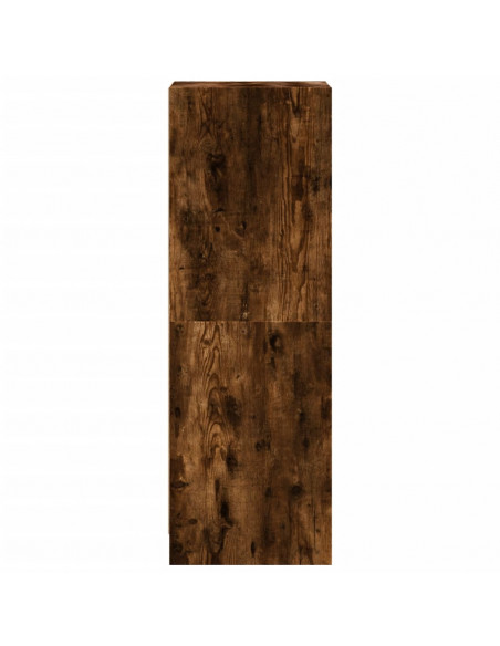 Credenza con Ante in Vetro Rovere Fumo 35x37x109 cm