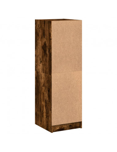 Credenza con Ante in Vetro Rovere Fumo 35x37x109 cm