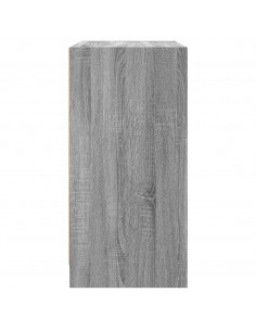 Mobile con Ante in Vetro Grigio Sonoma 68x37x75,5 cm 2