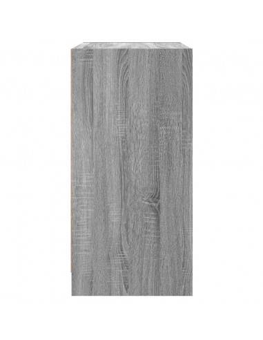 Mobile con Ante in Vetro Grigio Sonoma 68x37x75,5 cm