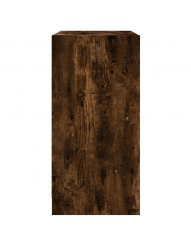 Mobile con Ante in Vetro Rovere Fumo 68x37x75,5 cm