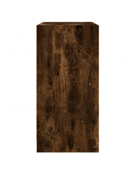 Mobile con Ante in Vetro Rovere Fumo 68x37x75,5 cm