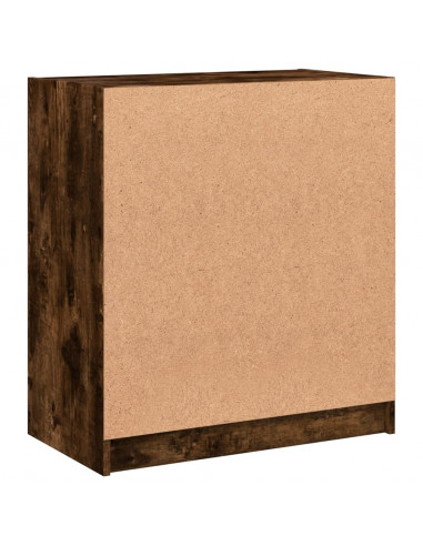 Mobile con Ante in Vetro Rovere Fumo 68x37x75,5 cm