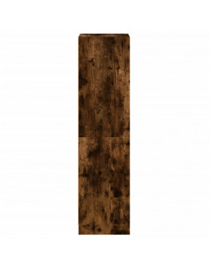 Credenza con Anta in Vetro Rovere Fumo 35x37x142 cm 2