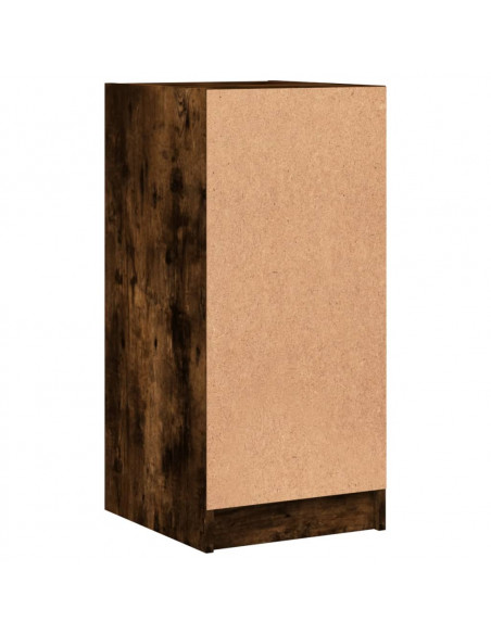 Mobile con Ante in Vetro Rovere Fumo 35x37x75,5 cm